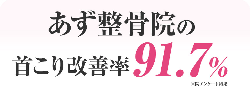 首こり改善率